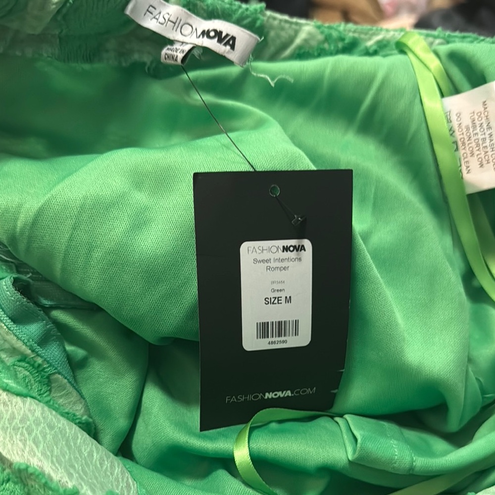 Sweet Intentions Romper - Green - Picture 5 of 5